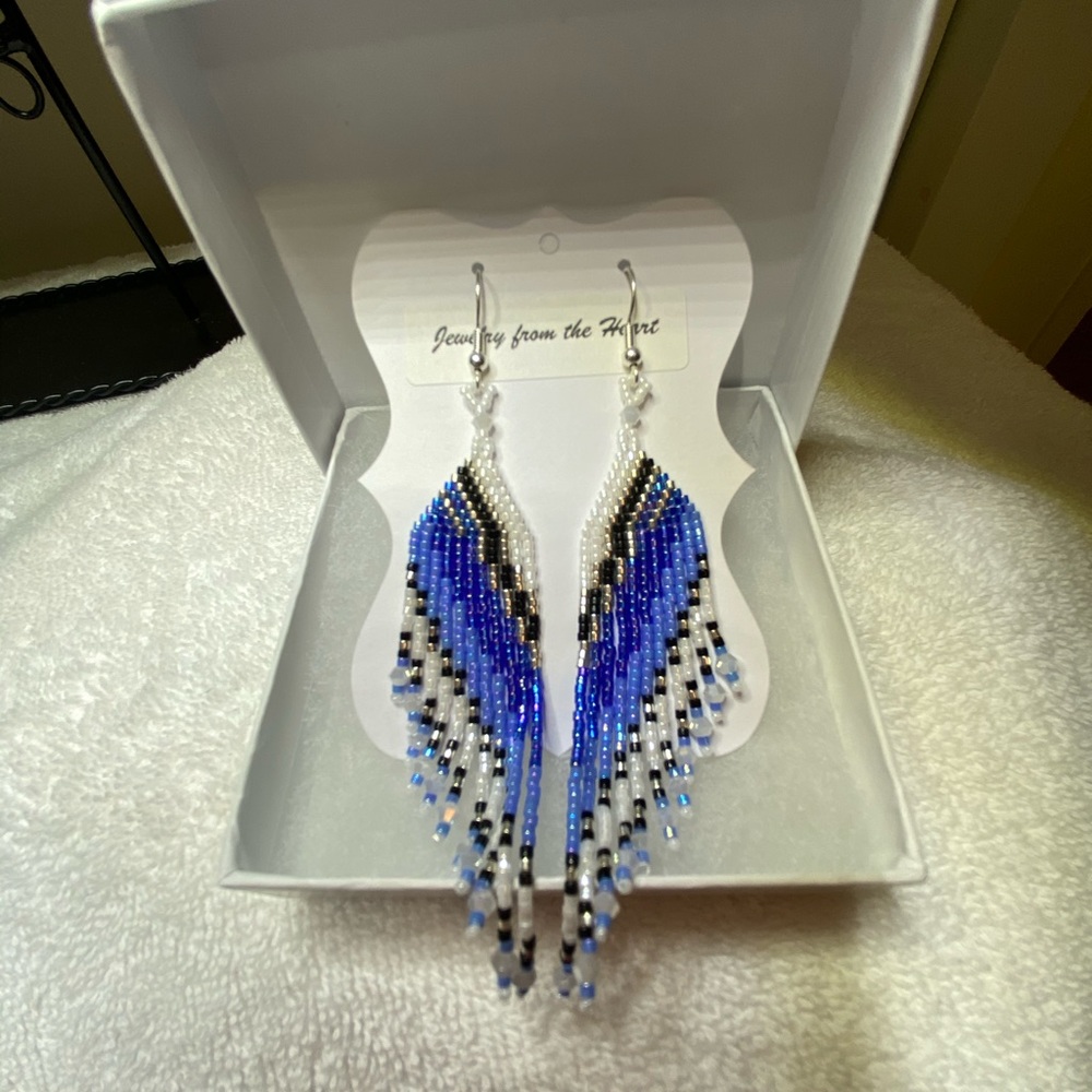 NEW!!! JEWELRY FROM THE HEART Fringe Earrings - Picture 1 of 4